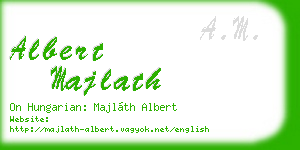 albert majlath business card